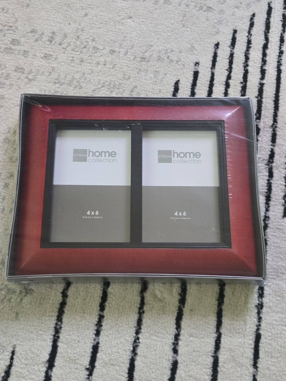Home Collection Red and Black Double Photo Frame